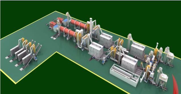 1.1-1.3t/M3 Densidade Linha de produção de pellets de biomassa 2-12mm